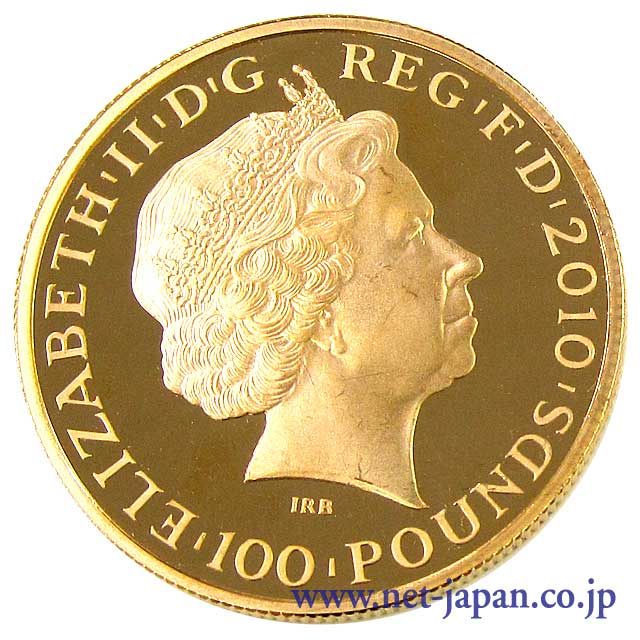 裏：ロンドンオリンピック 100ポンド金貨