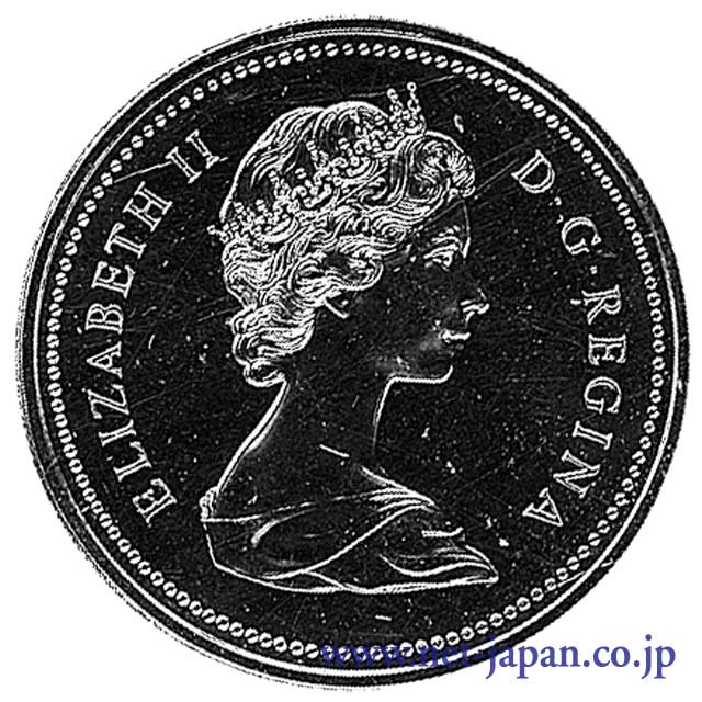 裏：カルガリー1ドル銀貨