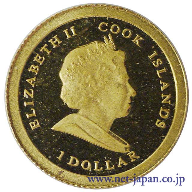 裏：坂本龍馬生誕175年記念プルーフ純金貨